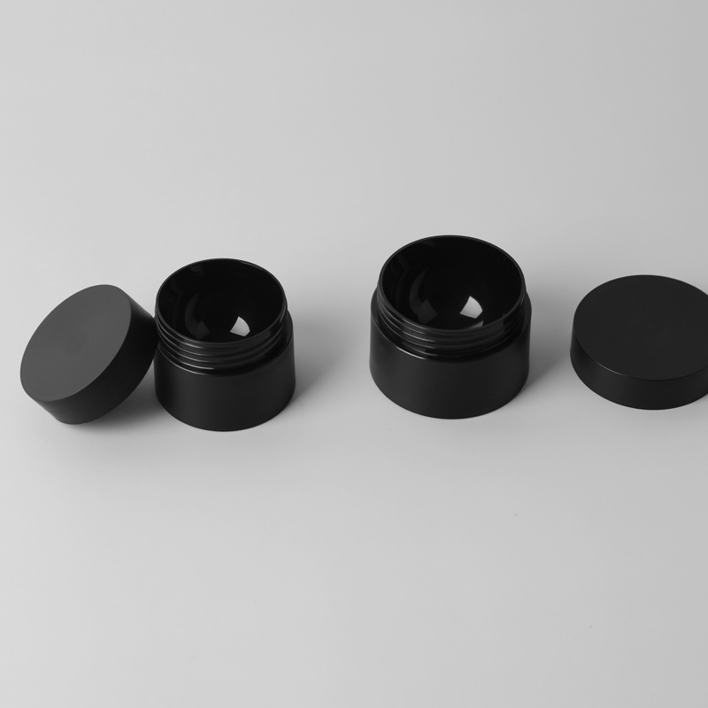15g Black oval Empty Jar Plastic Cream Jar for face cream