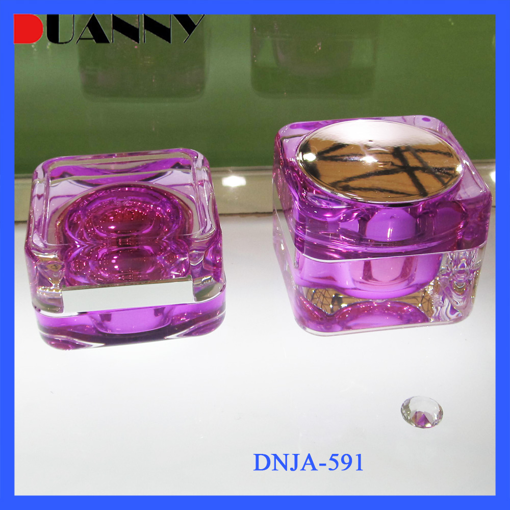 15g Clear Square Acrylic Cosmetic Cream Jar