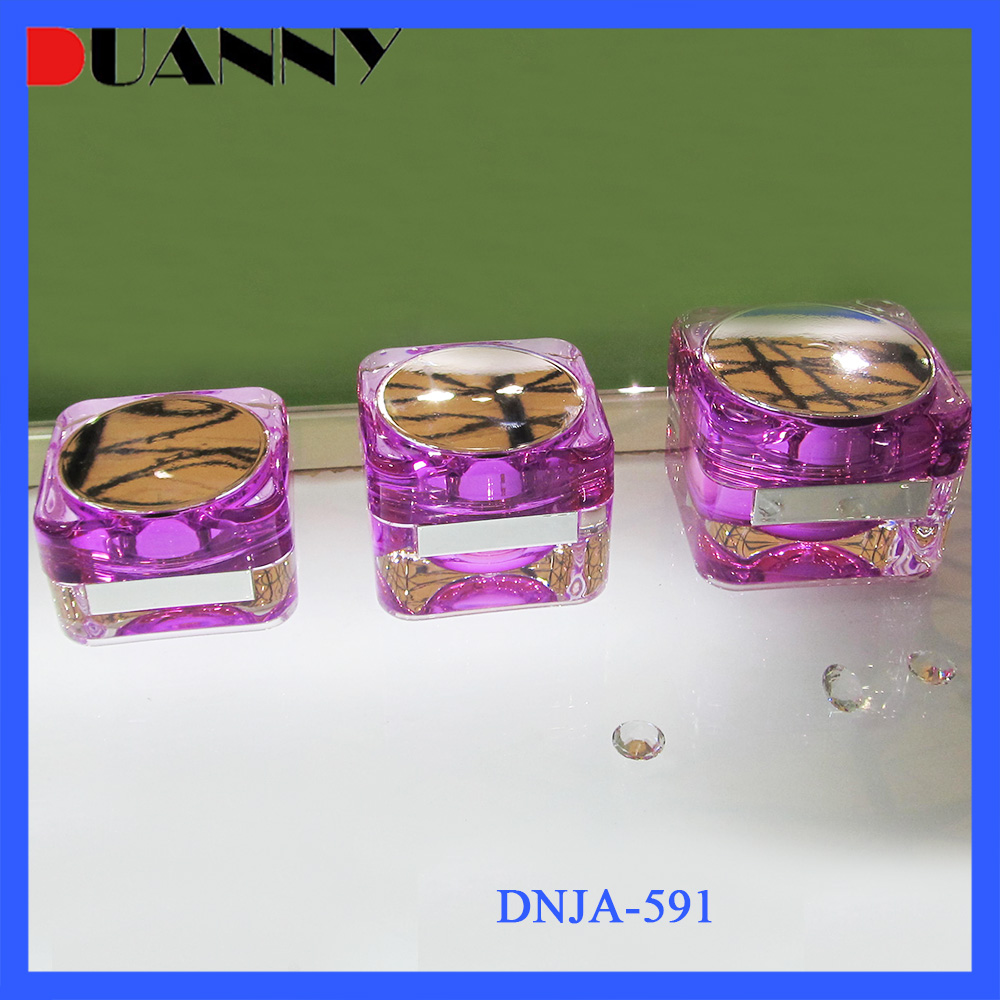15g Clear Square Acrylic Cosmetic Cream Jar