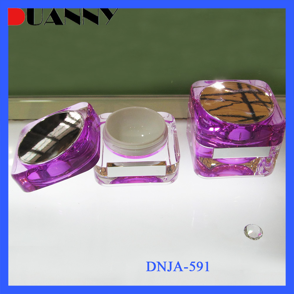 15g Clear Square Acrylic Cosmetic Cream Jar