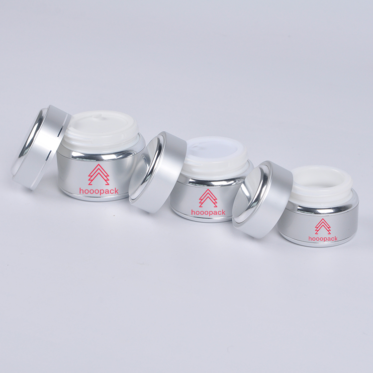 15g Cosmetics Luxury Container Cosmetic Products Jars Cream Glass Skin Care Cream Metal Standard Export Carton Packing Aluminum