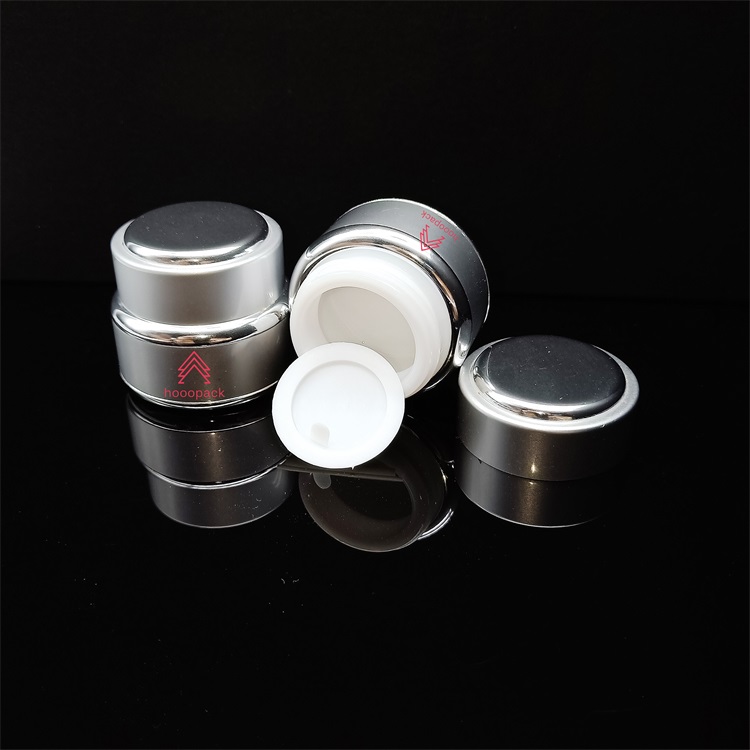 15g Cosmetics Luxury Container Cosmetic Products Jars Cream Glass Skin Care Cream Metal Standard Export Carton Packing Aluminum