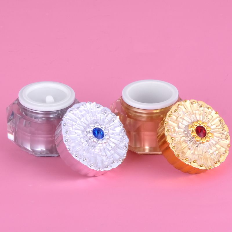 15g Custom Logo Cosmeitc Nail Jar Unique Face Scrub Container White Silver Rose Gold Pink Frosted Jars