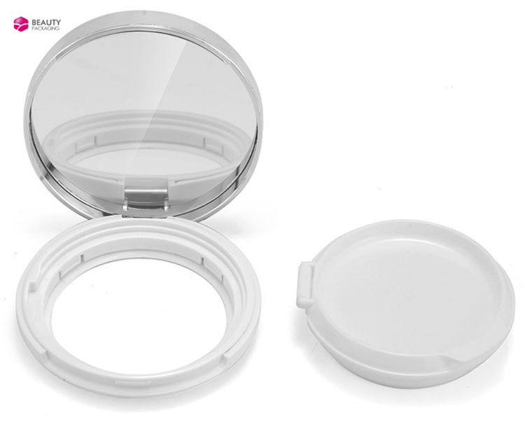 15g Custom cushion compact Case empty round cosmetic loose powder jars with mirror DIY loose powder packaging
