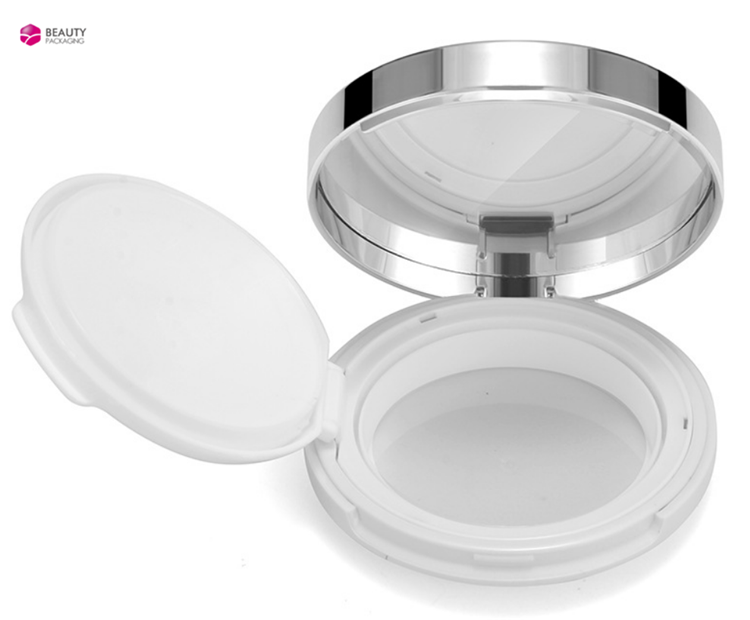 15g Custom cushion compact Case empty round cosmetic loose powder jars with mirror DIY loose powder packaging