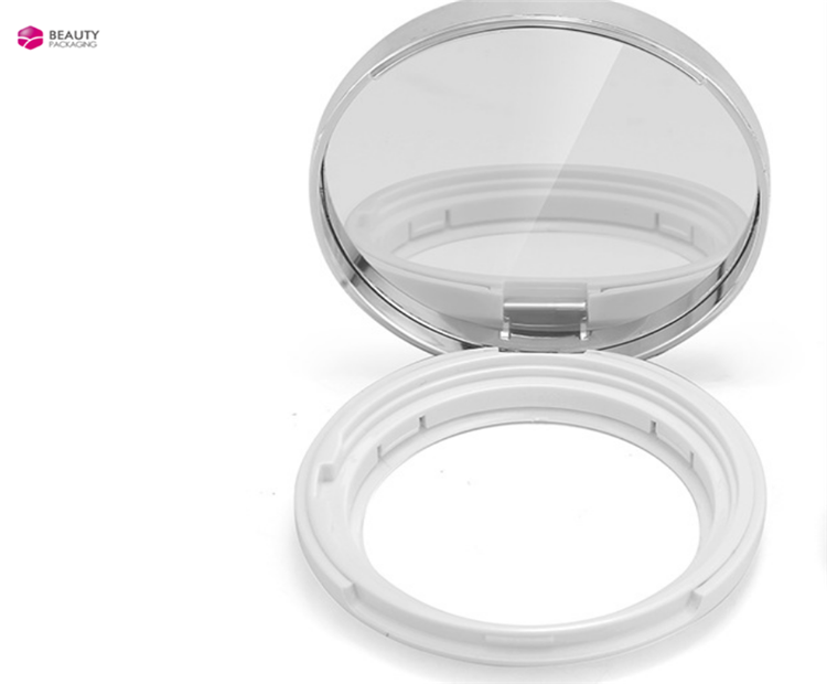 15g Custom cushion compact Case empty round cosmetic loose powder jars with mirror DIY loose powder packaging