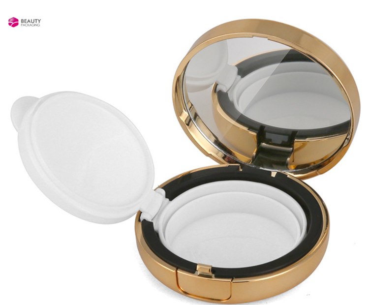 15g Custom cushion compact Case empty round cosmetic loose powder jars with mirror DIY loose powder packaging