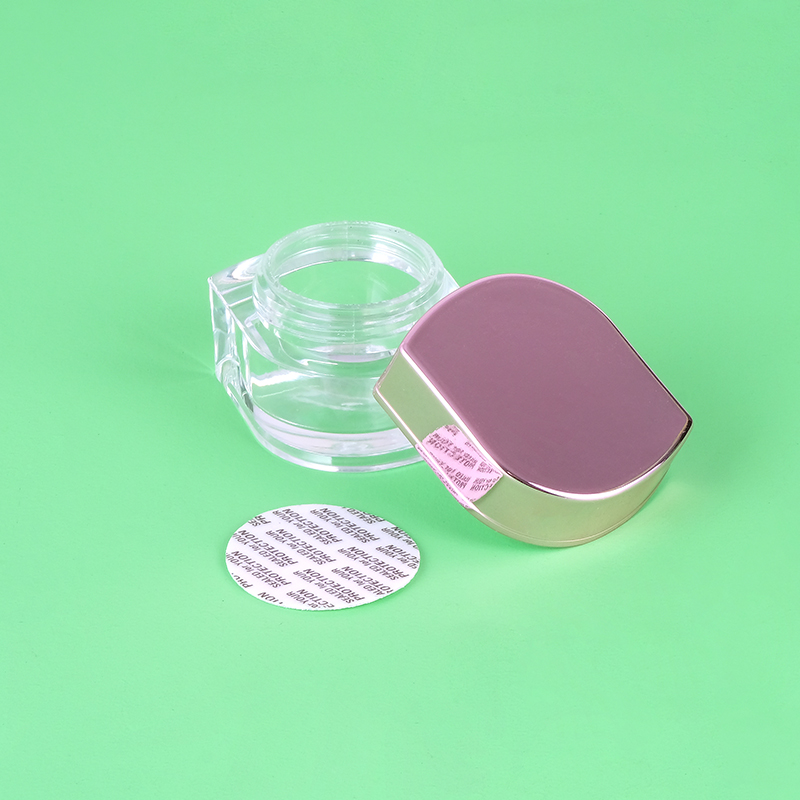 15g Customized Leaf Shape Empty PS Pink Clear Plastic Jars Cosmetic Acrylic Container Cream Jar