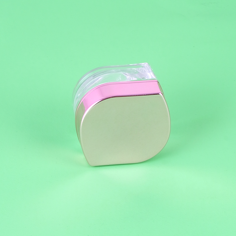 15g Customized Leaf Shape Empty PS Pink Clear Plastic Jars Cosmetic Acrylic Container Cream Jar