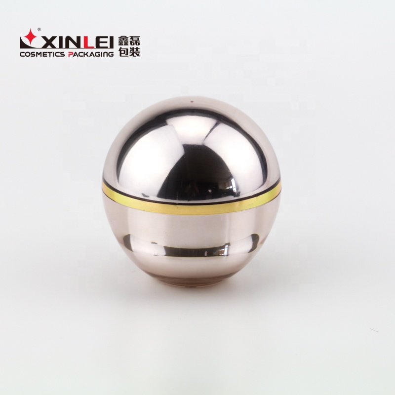 15g Gold ball small jars cosmetics empty container clear plastic jar with division compartment