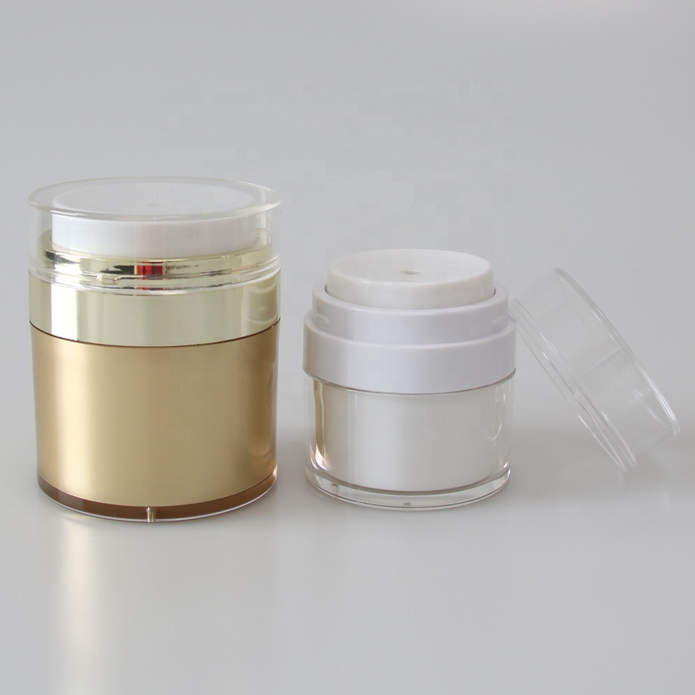15g High End Acrylic Double Wall Plastic Jar Airless Pump Cosmetic Cream Jar