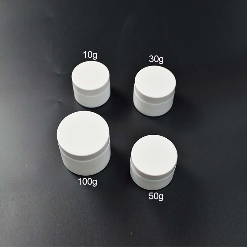 15g High-grade cosmetics  white porcelain glass cream milk white spot wholesale  bottle