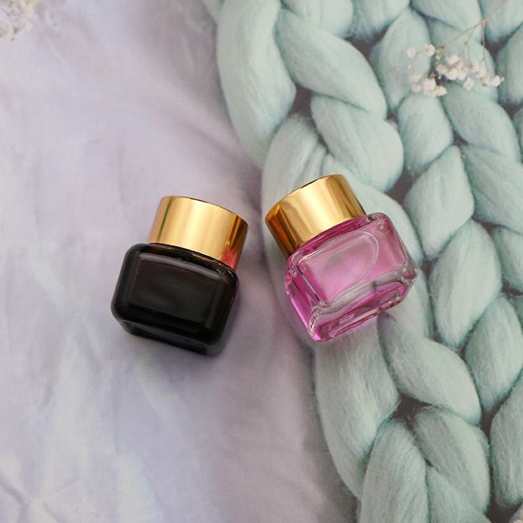 15g Mini square luxury packaging glass face cream jars