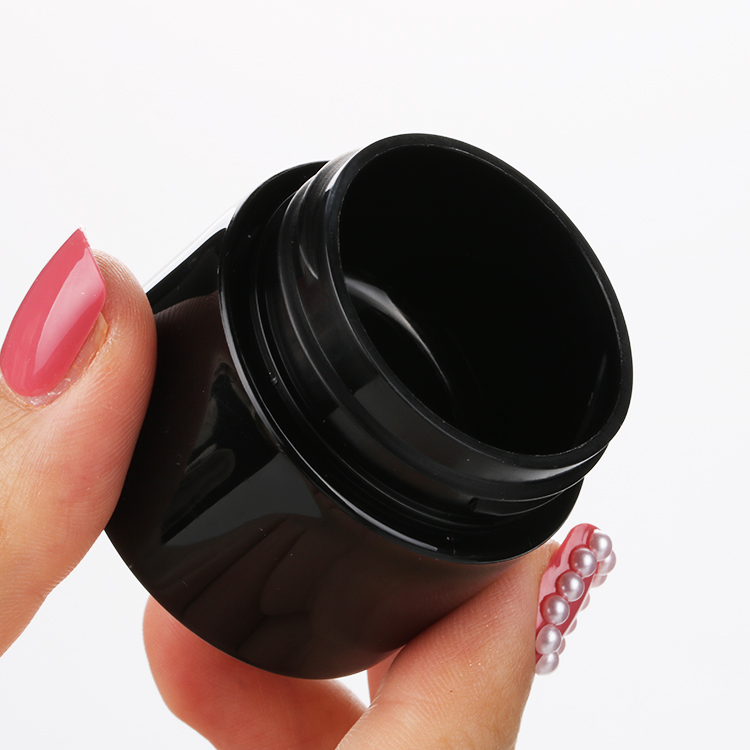 15g New Nail UV Gel Polish Container Black Nail Art Glue Jar