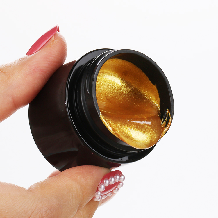 15g New Nail UV Gel Polish Container Black Nail Art Glue Jar