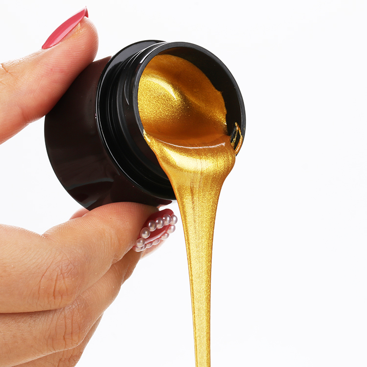 15g New Nail UV Gel Polish Container Black Nail Art Glue Jar