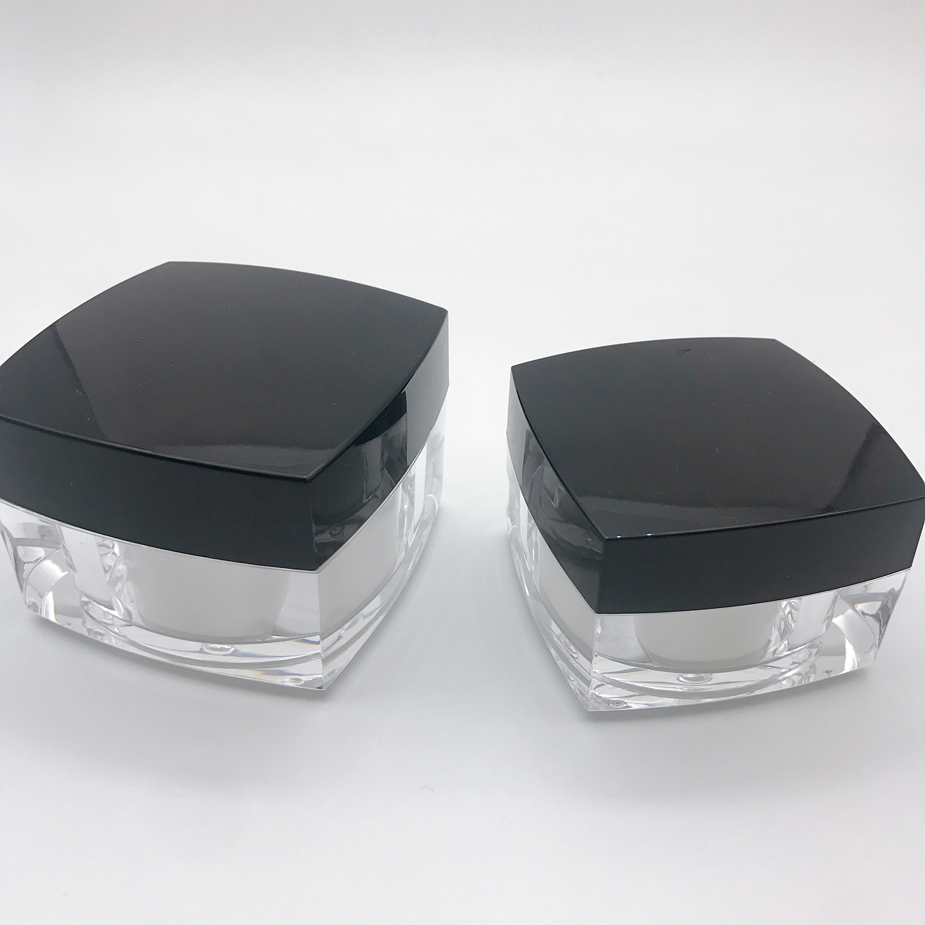 15g New Small Black Bottle Press Cream Bottle Acrylic Square Bottle