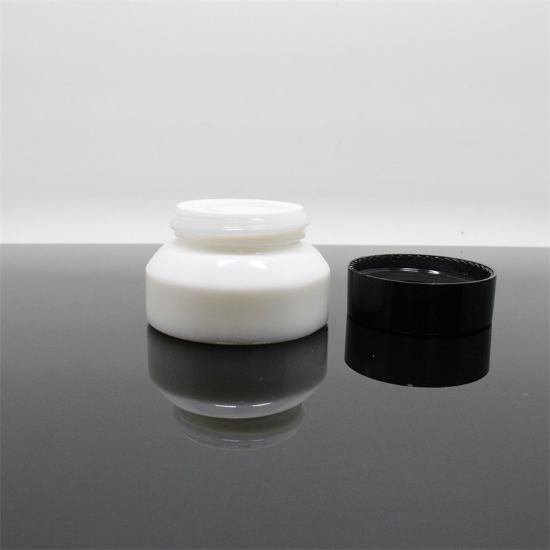 15g Oblique shoulders pink and white cosmetic glass jar with lid with factory price envases de vidrio