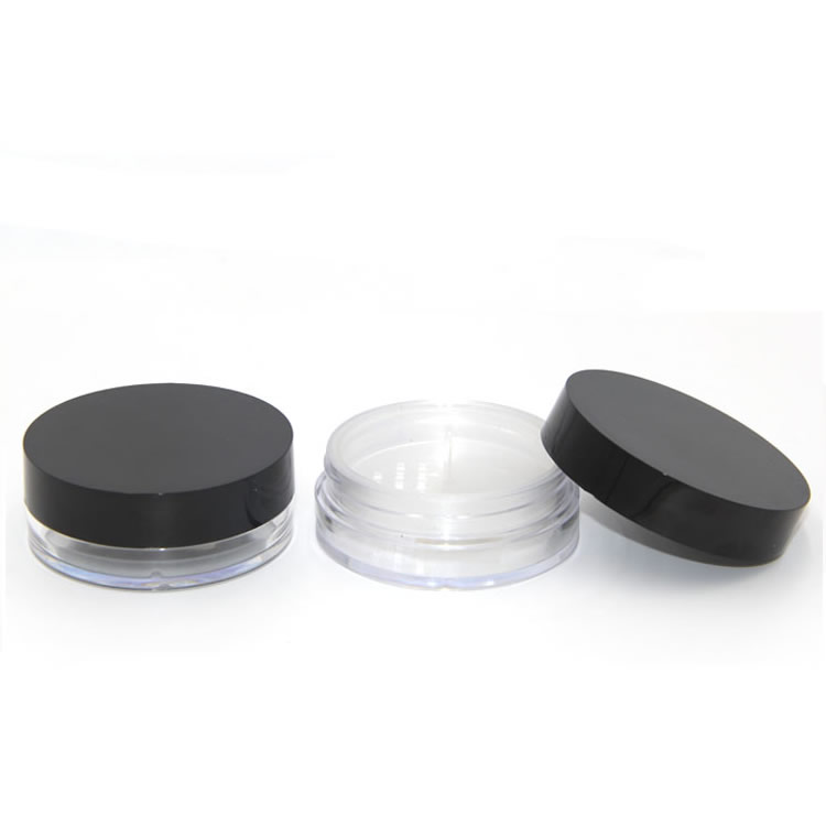 15g Round plastic cosmetic box empty Loose Powder Compact container case jar with rotating sifter loose powder packaging