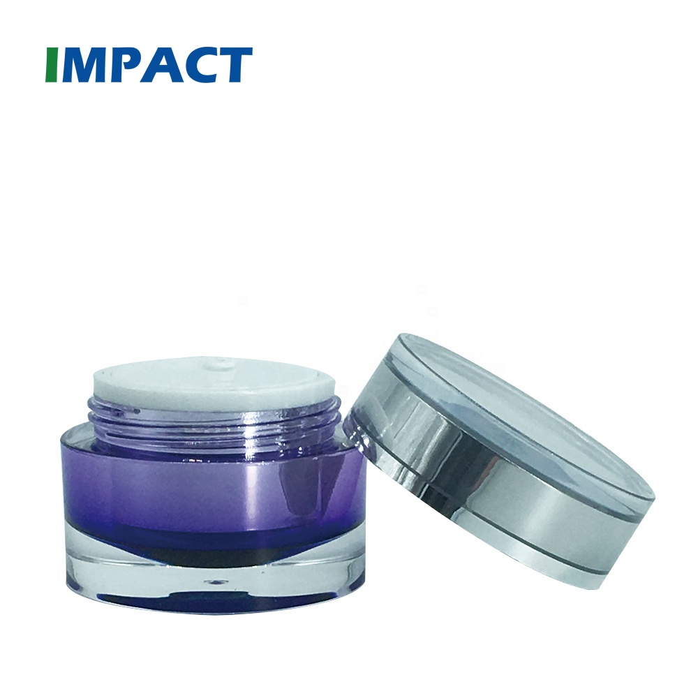 15g Skin Care Eye Cream Empty Cosmetic Container Square Blue Acrylic Cream Jar