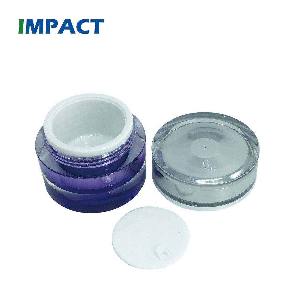 15g Skin Care Eye Cream Empty Cosmetic Container Square Blue Acrylic Cream Jar