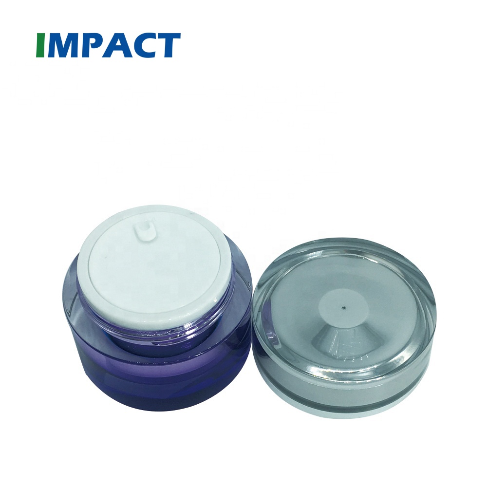 15g Skin Care Eye Cream Empty Cosmetic Container Square Blue Acrylic Cream Jar