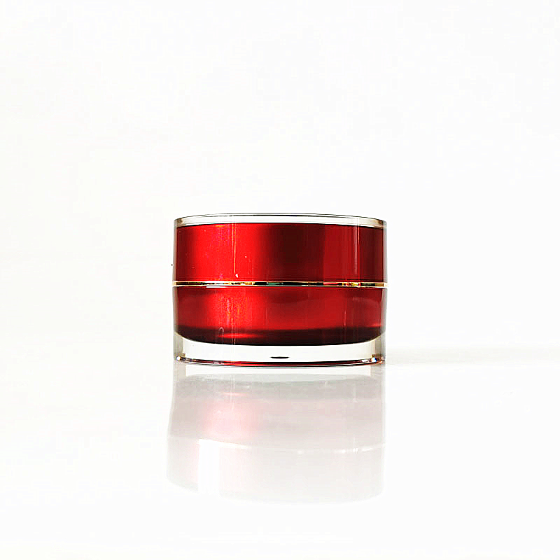 15g Wine red straight round bottle Face Cream jar cream packaging plastic containers can print logo