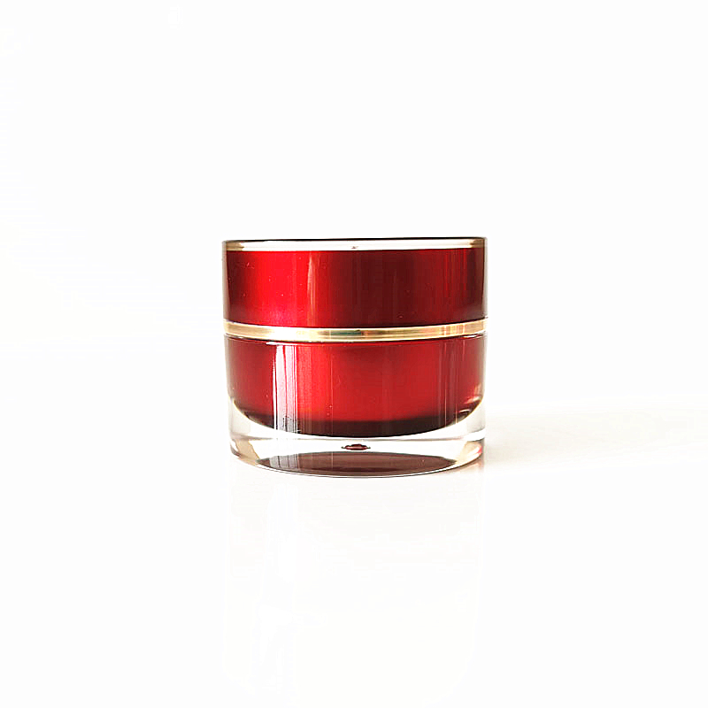 15g Wine red straight round bottle Face Cream jar cream packaging plastic containers can print logo