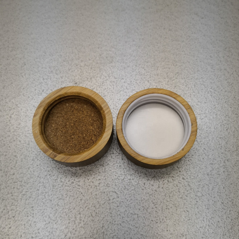 15g clear transparent glass jar with cork seal bamboo lid no plastic
