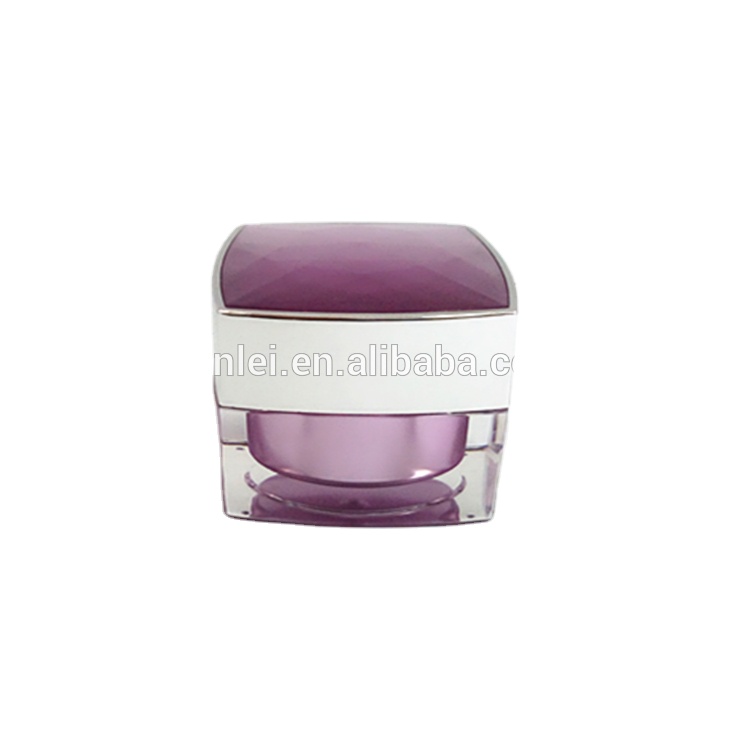 15g cream jars elegant square plastic cosmetic jar for facial care factory directly