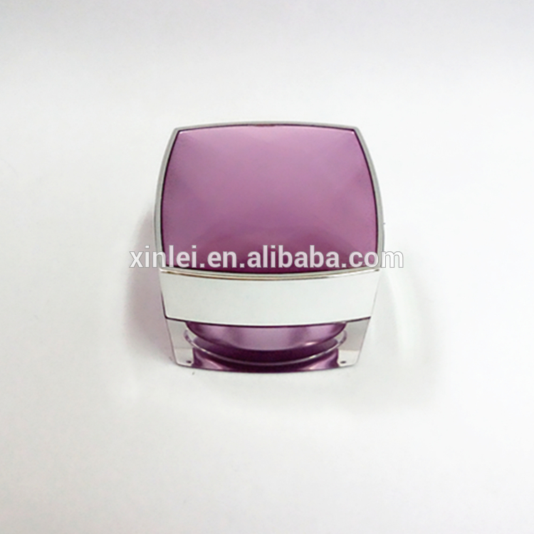 15g cream jars elegant square plastic cosmetic jar for facial care factory directly
