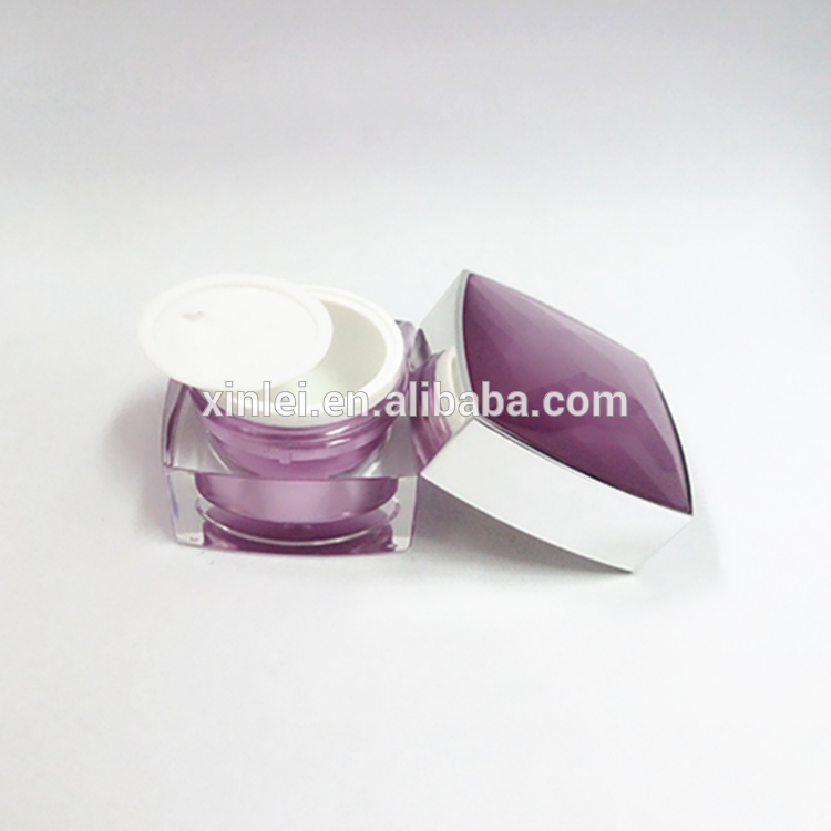 15g cream jars elegant square plastic cosmetic jar for facial care factory directly