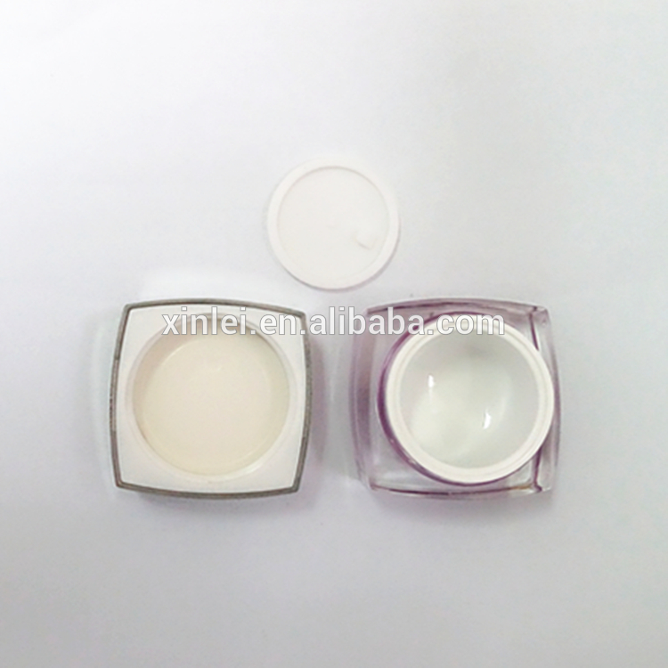 15g cream jars elegant square plastic cosmetic jar for facial care factory directly