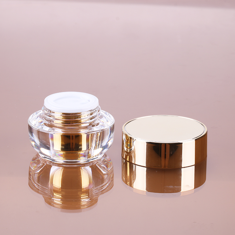 15g custom made hot sale acrylic jar cream luxury cosmetic jar bottle gold cream container