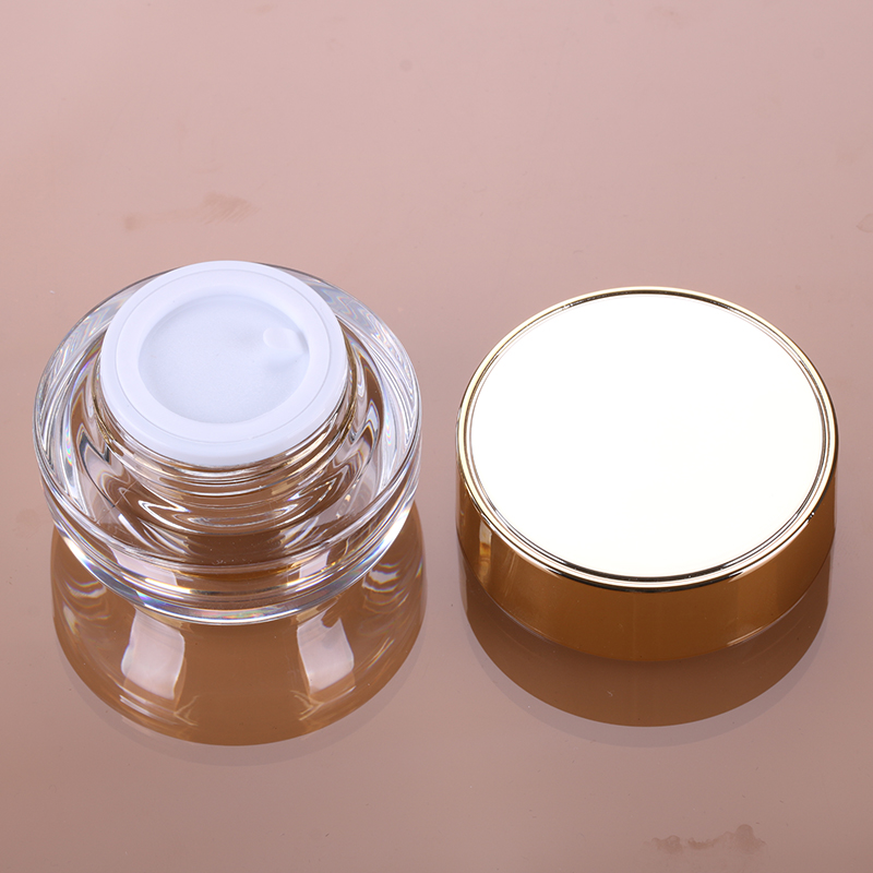 15g custom made hot sale acrylic jar cream luxury cosmetic jar bottle gold cream container