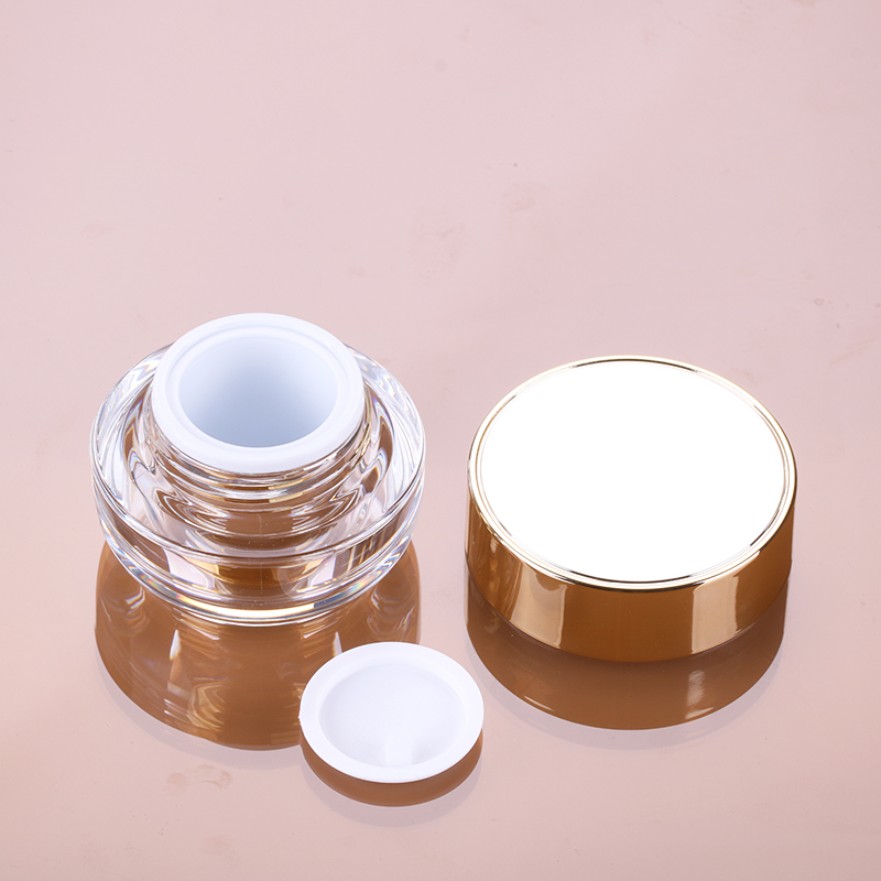 15g custom made hot sale acrylic jar cream luxury cosmetic jar bottle gold cream container