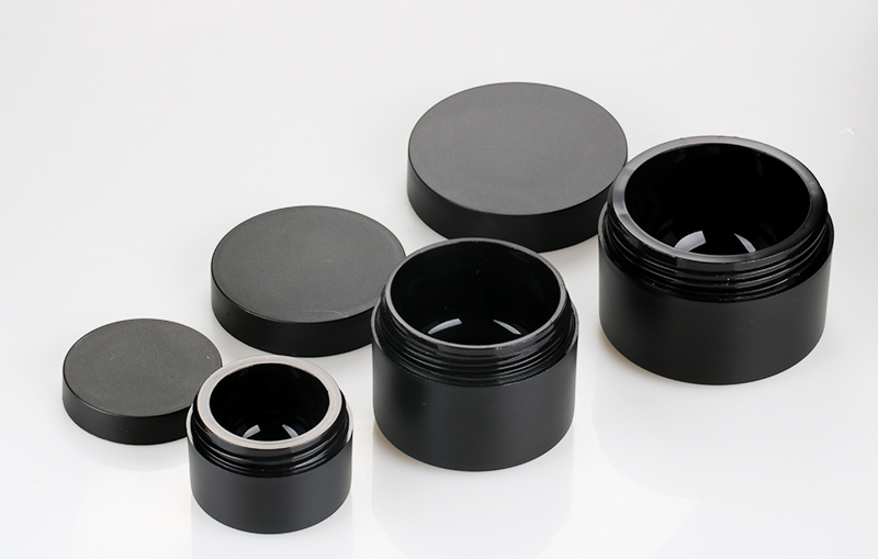 15g custom made nail polish matte black cosmetic pp plastic jar wholesale empty skin care cream bottle