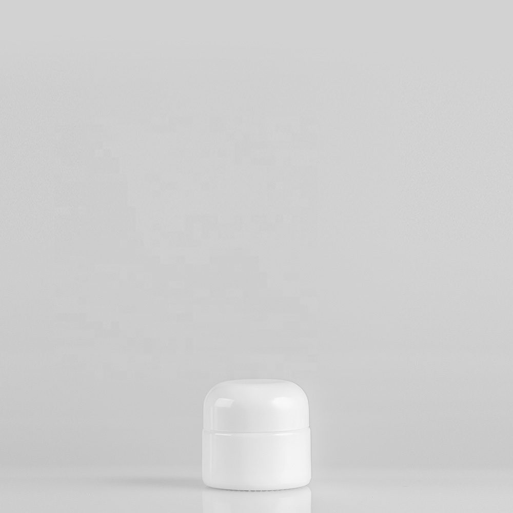 15g customized skincare packaging opal glass eye cream jar with lid