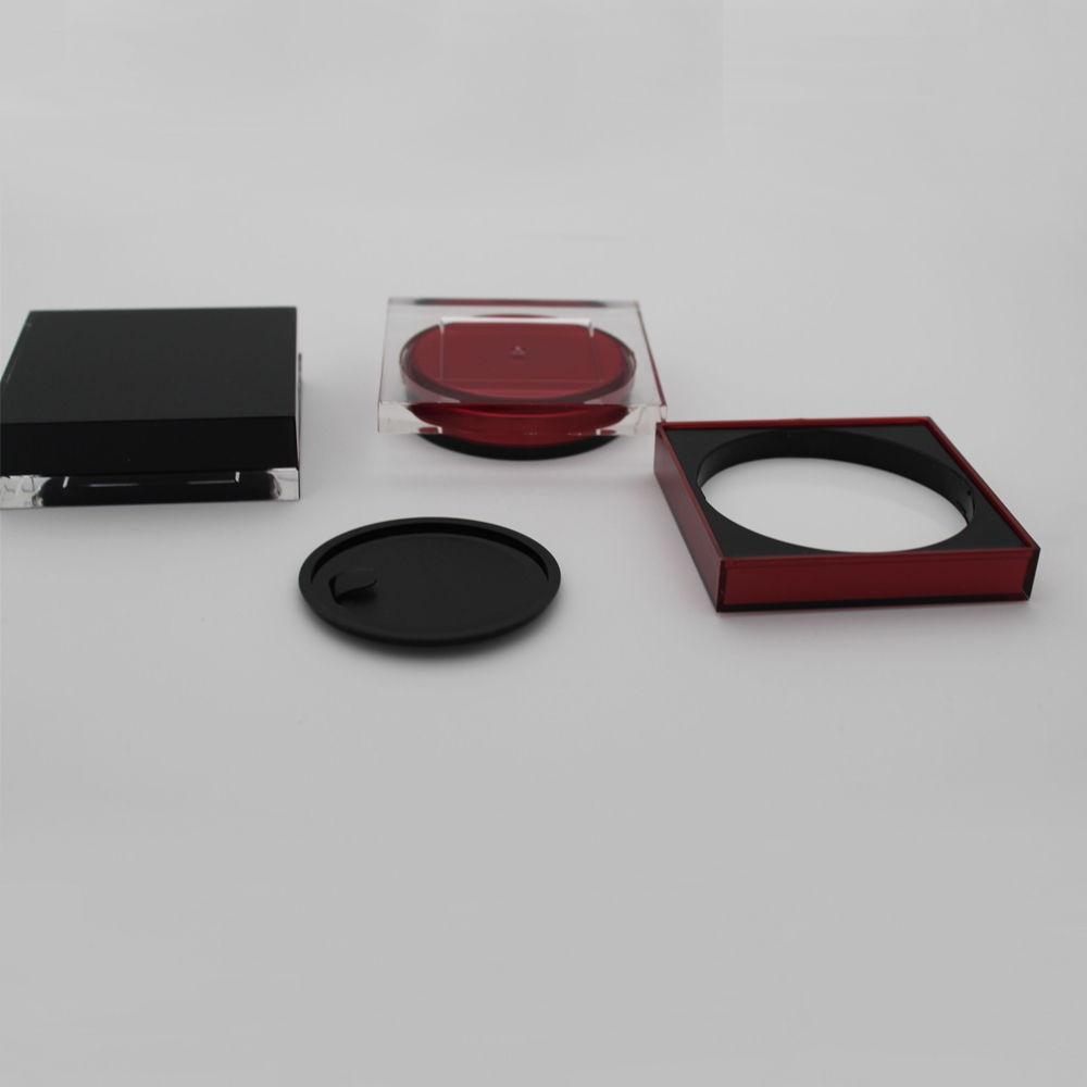 15g flat square acrylic makeup powder jars