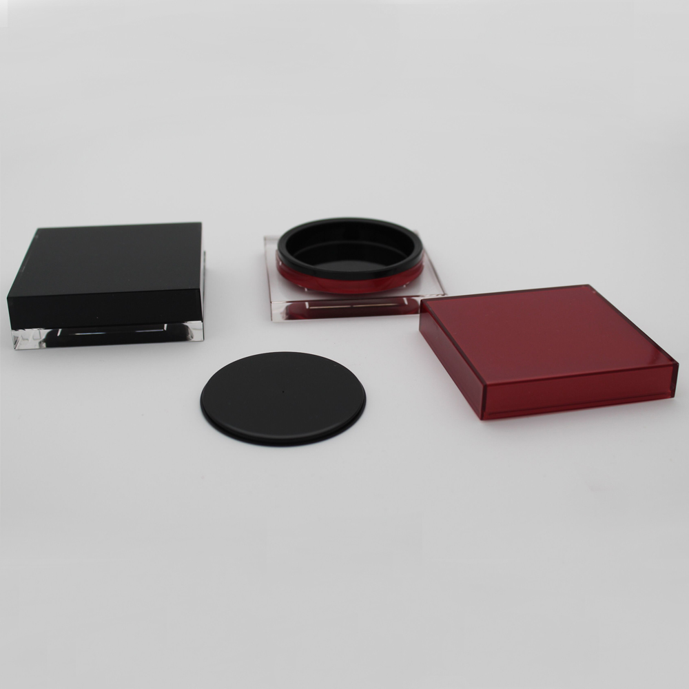 15g flat square acrylic makeup powder jars