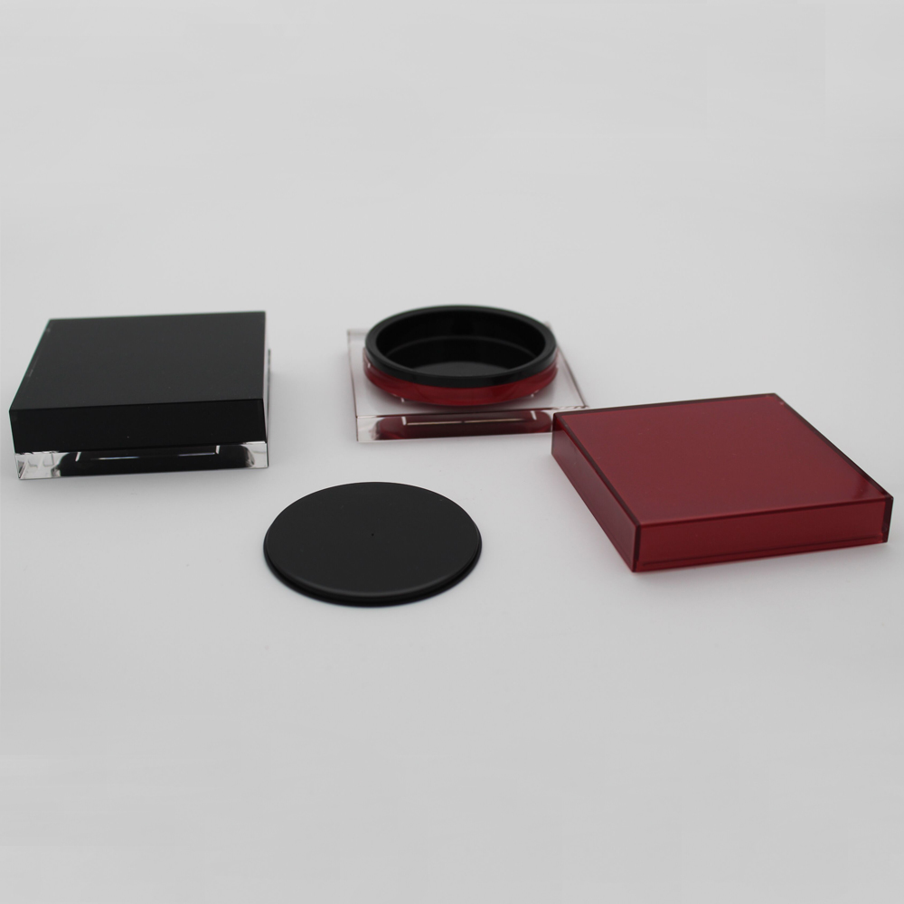 15g flat square acrylic makeup powder jars