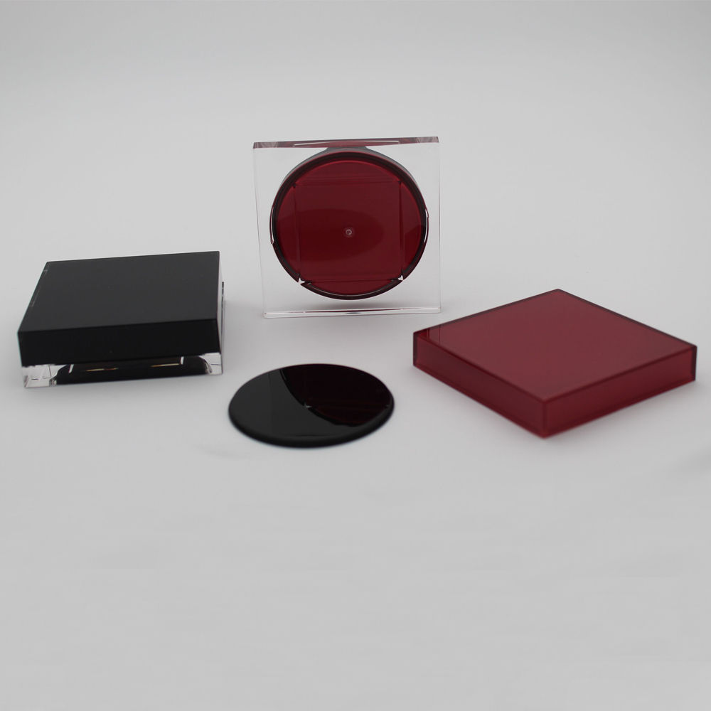 15g flat square acrylic makeup powder jars