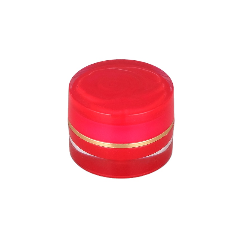 15g in stock Luxury Ready to ship Fashion Design Acrylic Cream Jar Empty Golden Cosmetic Container With Cap