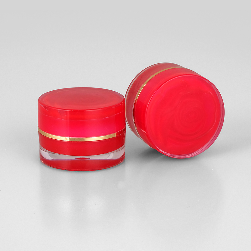 15g in stock Luxury Ready to ship Fashion Design Acrylic Cream Jar Empty Golden Cosmetic Container With Cap