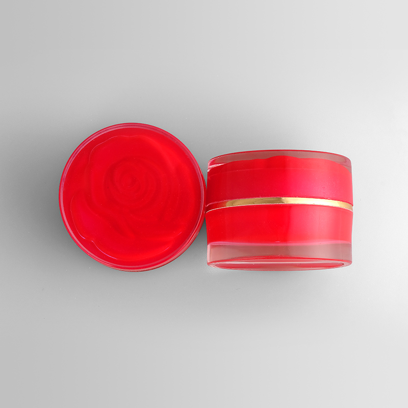 15g in stock Luxury Ready to ship Fashion Design Acrylic Cream Jar Empty Golden Cosmetic Container With Cap