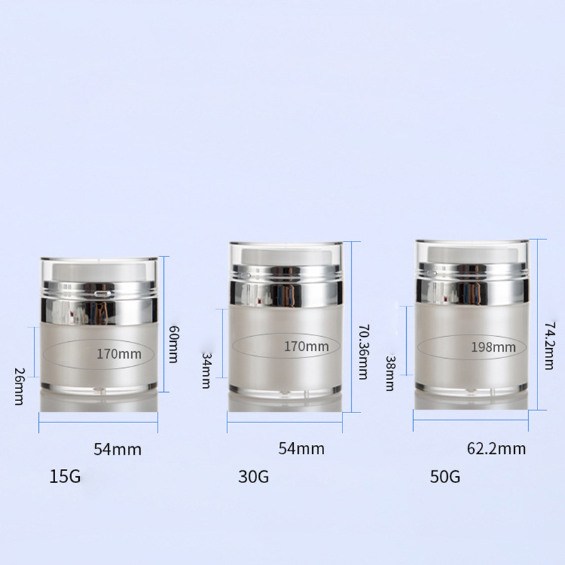 15g luxury white cosmetic face body hands container acrylic makeup cream jars