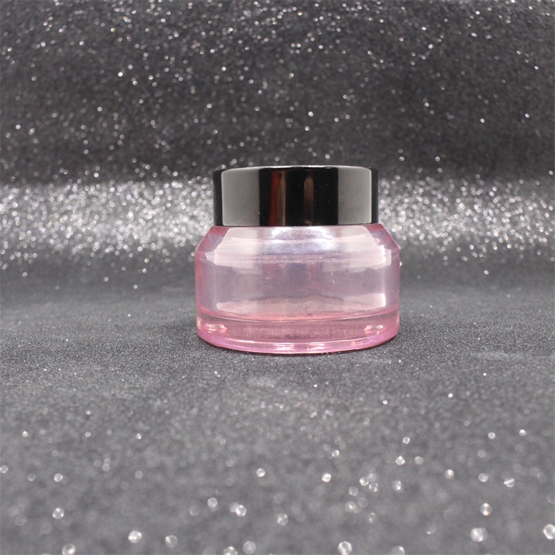 15g oblique shoulder glass Jar empty body cream cosmetic Jar with plastic cover plus inner cover envases de vidrio