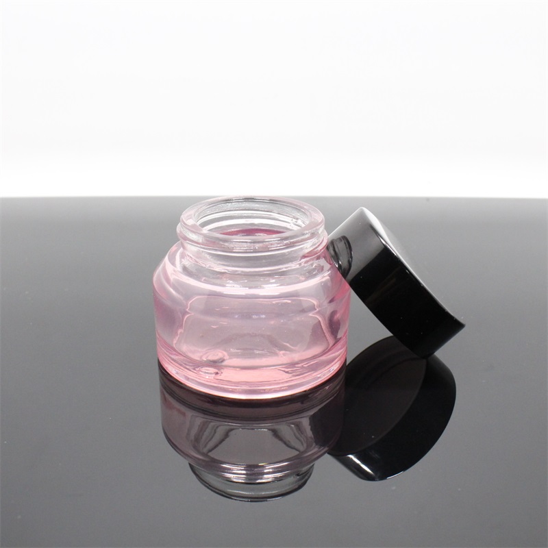 15g oblique shoulder glass Jar empty body cream cosmetic Jar with plastic cover plus inner cover envases de vidrio