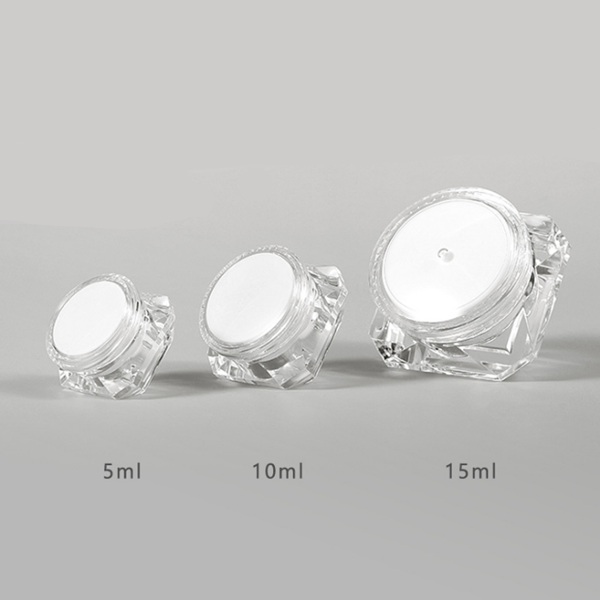 15g plastic AS diamond facial cream jar, eye cream jar, 15ml Diamond cream container