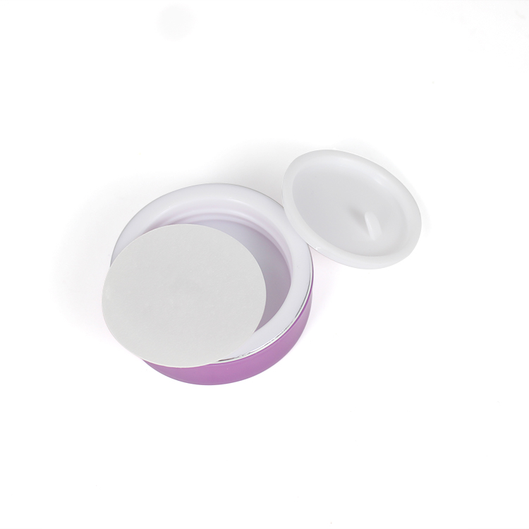 15g plastic PP purple cosmetic cream jar